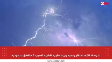 الأرصاد تنبّه: أمطار رعدية ورياح مثيرة للأتربة تضرب 6 مناطق سعودية